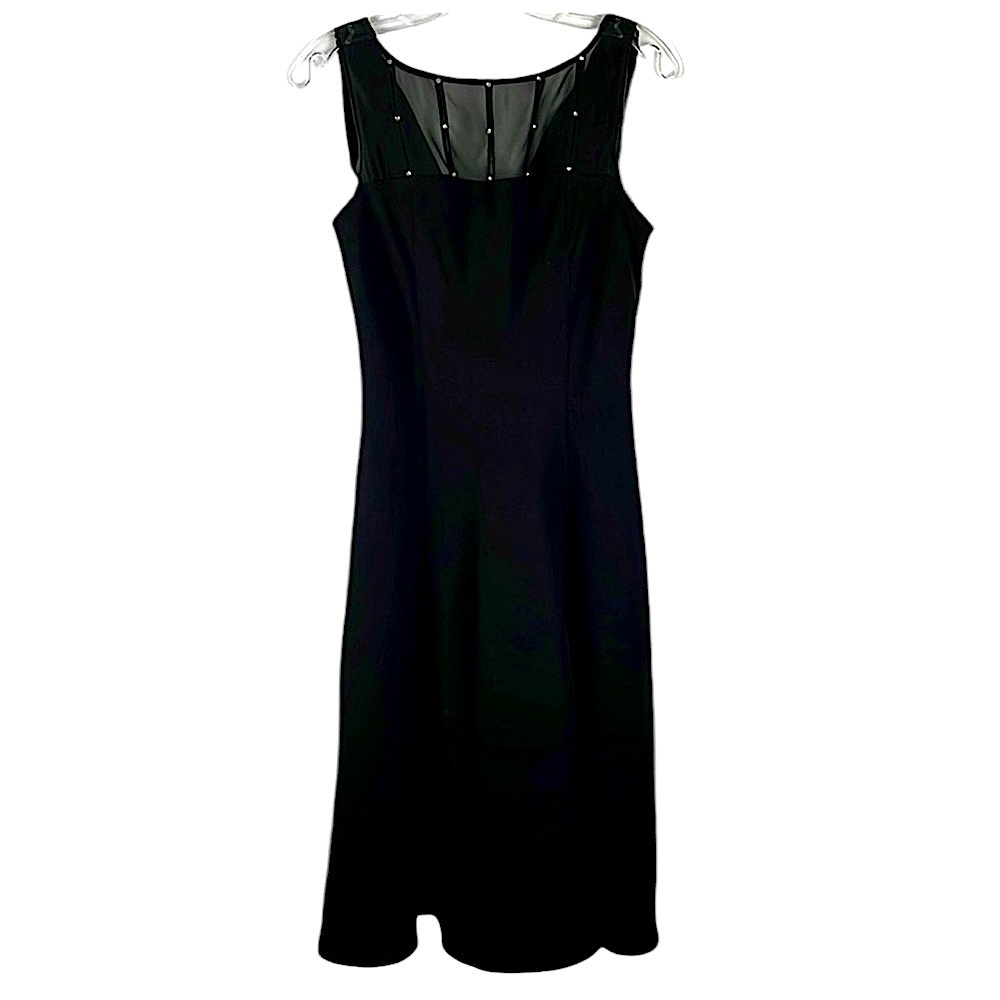 Joneswear slip on cocktail dress flared skirt Sz 8 blk
